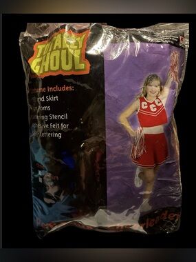 Vintage Kmart Totally Ghoul Child Cheerleader Halloween Costume -Size Kids Med